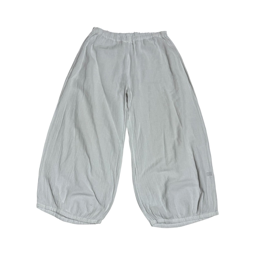 Oh My Gauze Cotton Gauze Pants  Lagenlook Balloon Wide Leg Elastic Waist Sz 3 - Picture 2 of 8